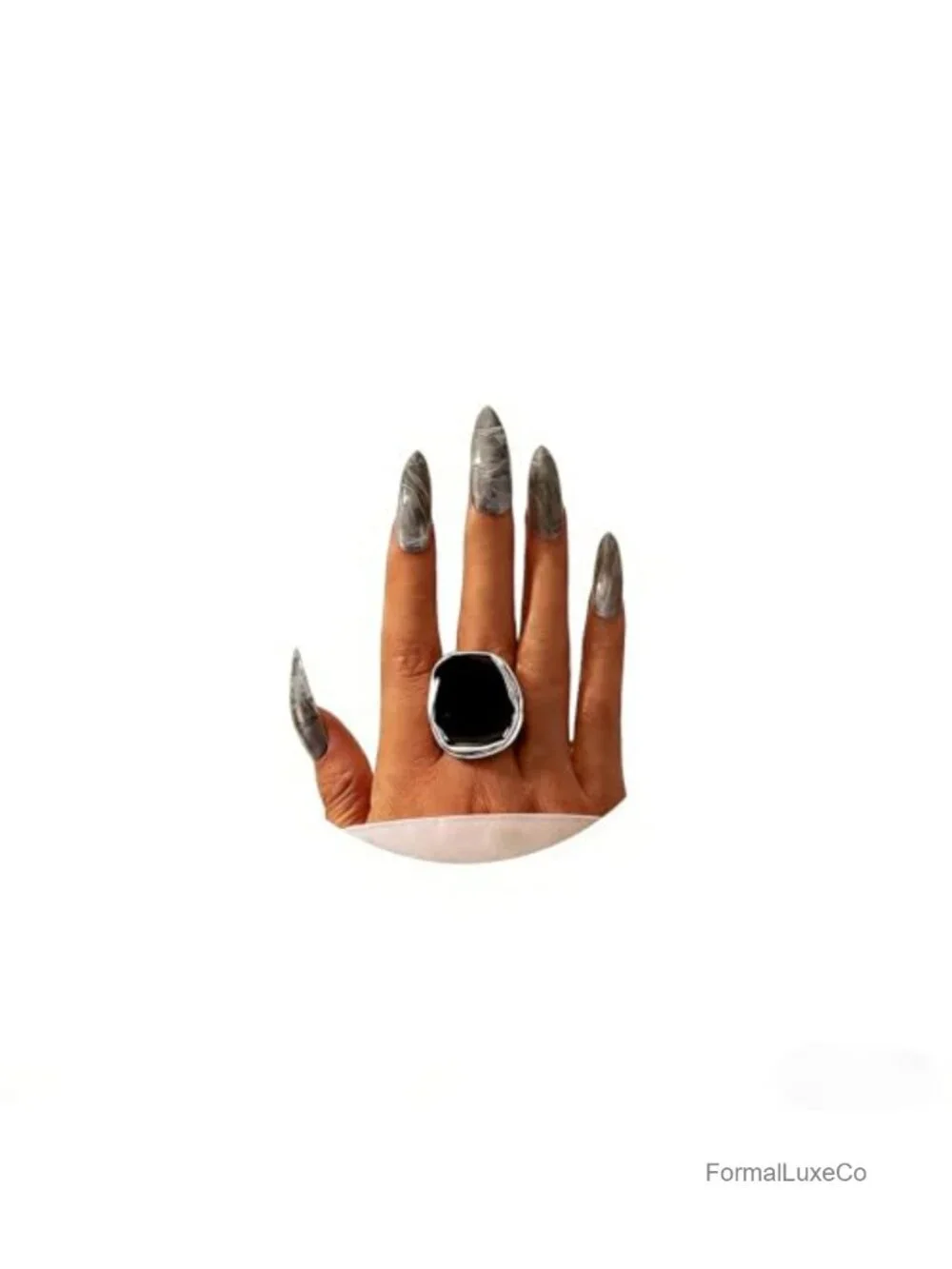 Vintage Gold Statement Ring for Women Chunky Enamel Drip Finger Ring Gothic